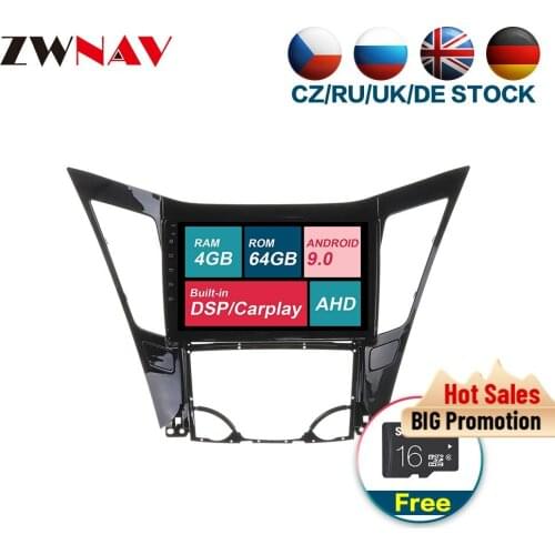 DSP carplay 4G+64G Android 9.0 Car Multimedia player unit For Hyundai Sonata 2011-2013 Radio Audio stereo free map touch screen