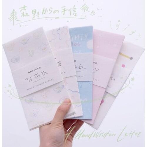 Morinos letter Envelope Letter Paper Set Gift Message Blessing Love Letter Bullet Journal Accessories Aesthetic Stationery