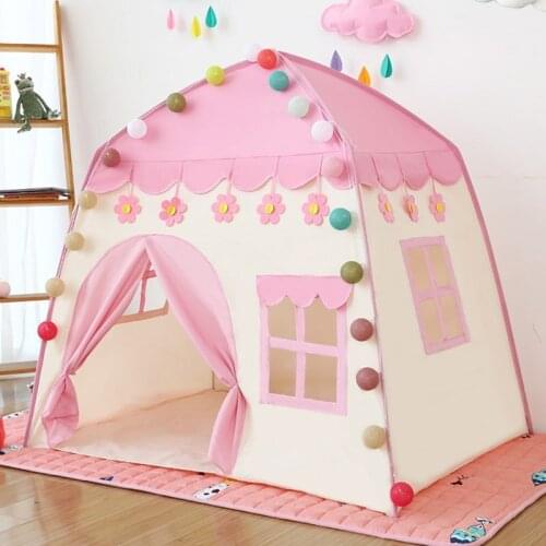Childrens Play Tent Indoor Play House Boys And Girls Princess Castle Household Folding House Ventilation Large Space Toy Tents