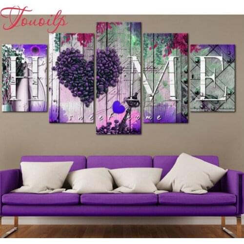 Home Sweet Home Diamond embroidery beautiful love coffee home 5D DIY diamond painting Cross Stitch Multi-picture home decoration