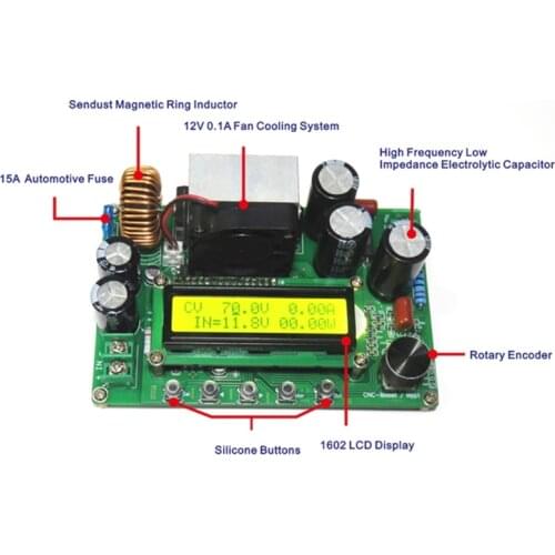 DPX800S DC DC Boost Converter CC CV Power Module 12V~120V 12A Adjustable Regulated power supply 24V 36V 48V 96V