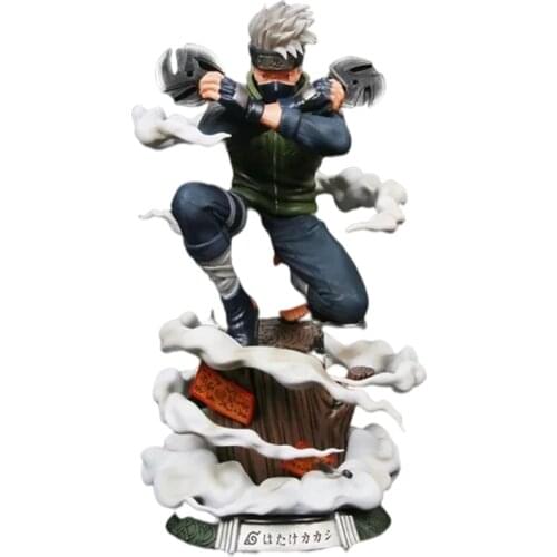 Naruto Shippuden Anime Figure Model Hatake Kakashi GK 29cm Statue Collectible Toys The Last Uzumaki Naruto Figma Darts Kunai