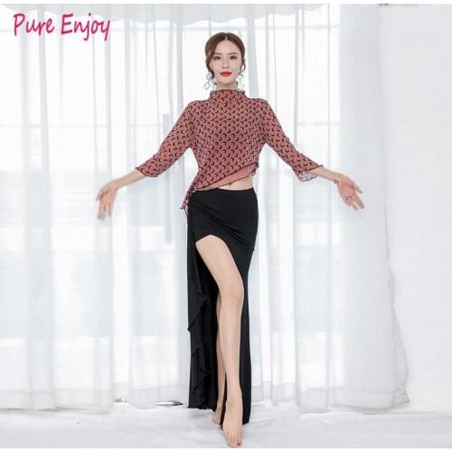 Hot Sale Free Shipping 2019 New Womens belly dance set costume belly dancing clothes sexy fashion bellydance Top&skirts