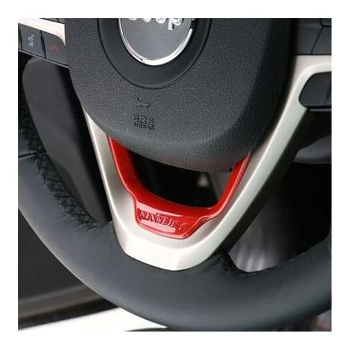 Chrome Interior Steering Wheel Trim Decorative Cover Sequins Trim For Jeep Cherokee Grand Cherokee 2014-2016 1pc