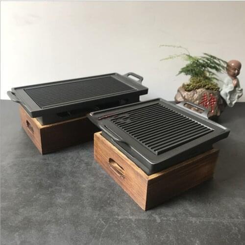 Korean Portable Charcoal Barbecue Grill Non-stick Outdoor Camping BBQ