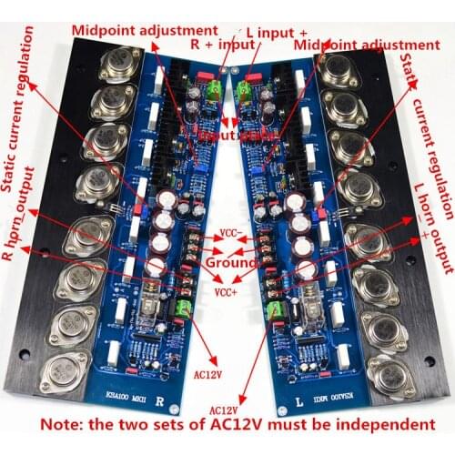 KSA100 MJ15024G MJ15025G gold sealed tube HIFI enthusiast grade pure rear grade adjustable class A power amplifier board