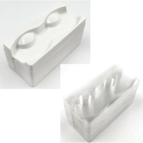 50pcs Eyelashes Package Wholesale Plastic Lashes Trays Transparent Tray In Bulk 25mm Mink Lash Holder For Eyelash Packaging Box