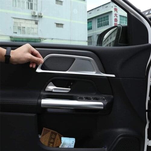 ABS Plastic Interior Door Handle Panel Frame Cover Trim For Mercedes-Benz B Class W247 X247 GLB B200 2019 2020