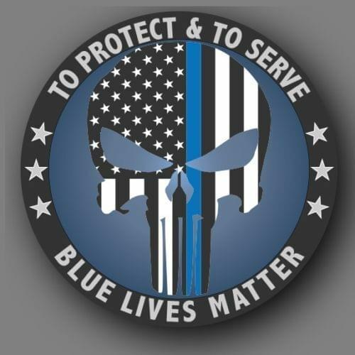 POLICE BLUE LIVES MATTER AMERICAN FLAG CAR TRUCK DECAL STICKER USA Decal Quality Vinyl Cover Scratches Waterproof PVC