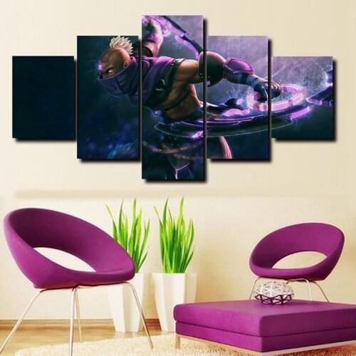 5 Pieces Dota 2 Game Pictures Accessories Modern Wall Art Posters Canvas Hd Prints Oil Paintings Living Room Bedroom Home Decor