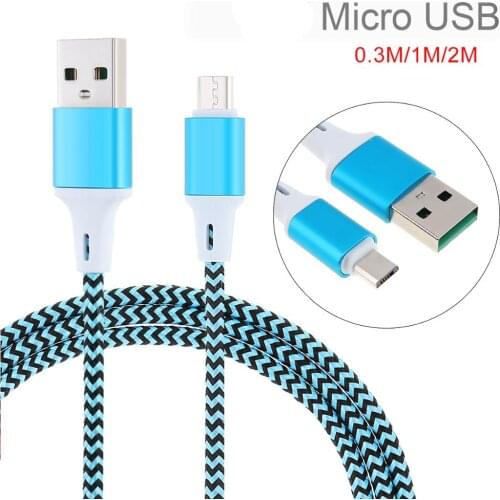 DiGiYes 0.3M/1M/2M Micro USB 2.5A Nylon Fast Charge USB Data Cable Fit for Samsung / Xiaomi/Huawei Android Mobile Phone Cable