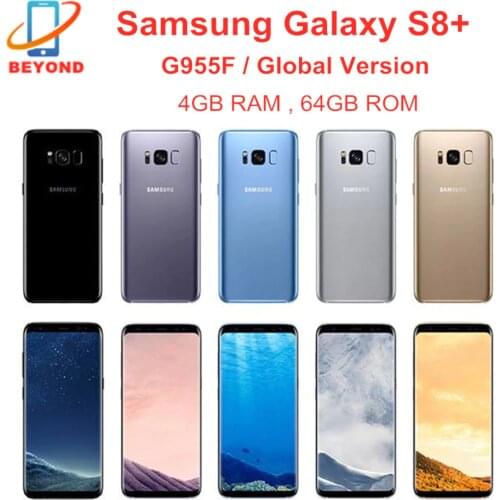 Samsung Galaxy S8 Plus G955F 4GB RAM 64GB ROM Global Version 6.2" Octa Core NFC Fingerprint Exynos 4G LTE Original Mobile Phone