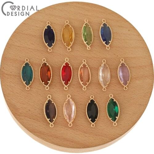 Cordial Design 100Pcs 9*21MM Jewelry Accessories/DIY Connectors/Hand Made/CZ Charms/Earring Making/Jewelry Findings & Components