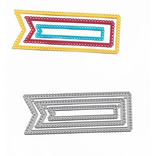 Metal Cutting Dies Cut Dies Banner Label Tag Stencil for DIY Scrapbooking Paper Cards Making DIY Decorative Crafts Die Cuts