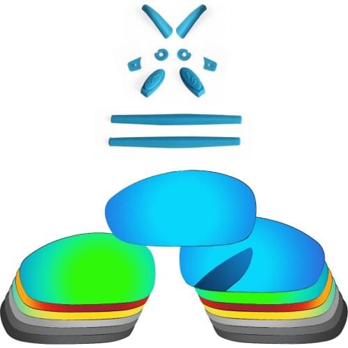 PapaViva Polarized Replacement Lenses and Sky Blue Rubber Kit for Authentic Juliet Sunglasses Frame - Multiple Options
