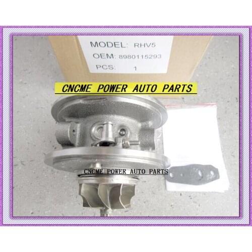 TURBO Cartridge CHRA VBX90025 RHV5 VFD30013 VIEZ 8980115293 8980115295 Turbocharger For ISUZU D-MAX Rodeo 3.0L 07 4JJ1-TC 4JJ1TC