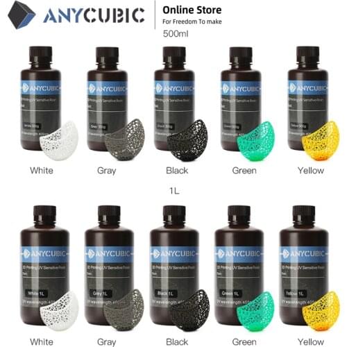 Anycubic 405nm 1L Resin for Photon S Mono 3D Printer SLA UV Sensitive Resin Liquid Printing Material Photosensitive uv Resina