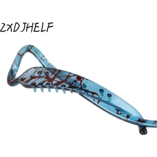 ZXDJHELF Delicate Barrettes Large Acrylic Hairgrips Women Headwear Girl Ponytail Banana Hairpins Hair Ornaments Accessories F064