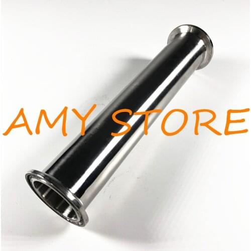 1.5" Tri Clamp x 38mm OD Pipe Sanitary Spool Straight Tube Length 204mm 8" SS304 Stainless Steel Ferrule OD 50.5mm