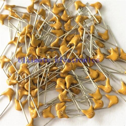 100pcs/lot Multilayer ceramic capacitor 470 50V 47pF 470K P=5.08mm