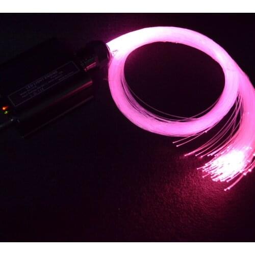 16W DMX512/1990 support RGBW LED Fiber Optic Engine Device 28key RF Remote Light Source+0.75mm end glow Cable Star Ceiling DIY