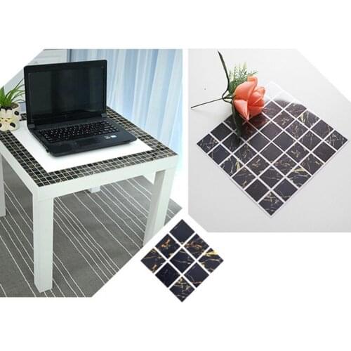 20Pcs Tile Stickers DIY Moistureproof Decorative PVC Tile Wall Stickers Self-Adhesive Decals Waterproof Tough for Bathroom