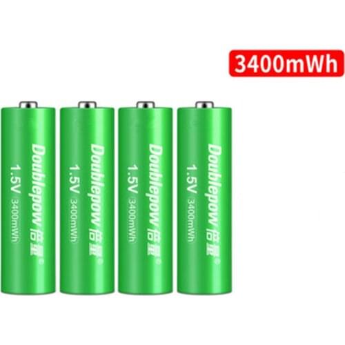 4pcs/lot New 1.5v 3400mWh AA rechargeable lithium battery intelligent fast charge by dedicated AA AAA battery charger