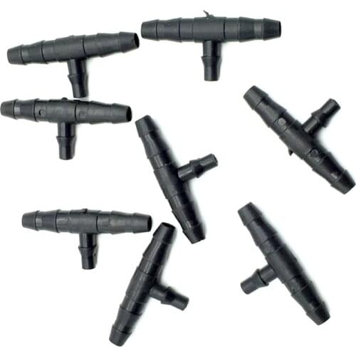 40pcs 4/7mm, 3/5mm connector Barbed reducing tee connector Hose fittings, suitable for pots and garden lawn sprinkler systems