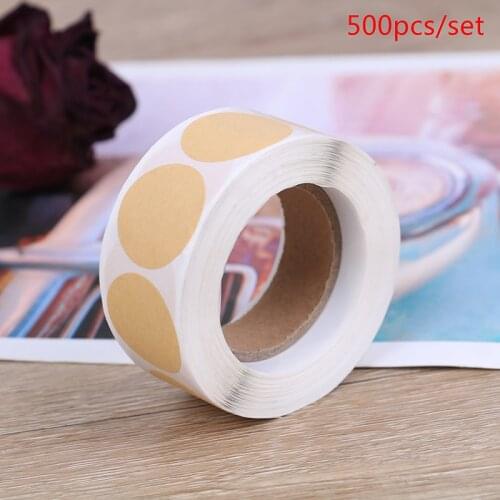 500 pcs/set Kraft Paper Sticker Labels Scrapbooking Blank Cowhide Sticker Sealing Sticker For Package Stationery Write A Letter