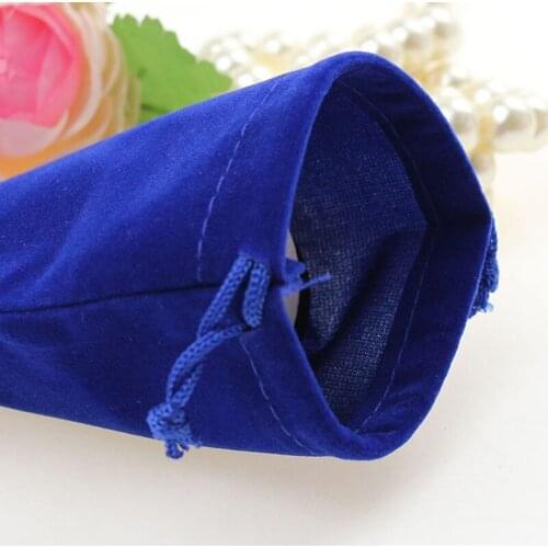 7*9cm 30pcs Royal Blue Jewelry Velvet Bags For Packing Gifts Handmade Diy Women Jewellery Pouches Flannel Bag Drawstring Bag