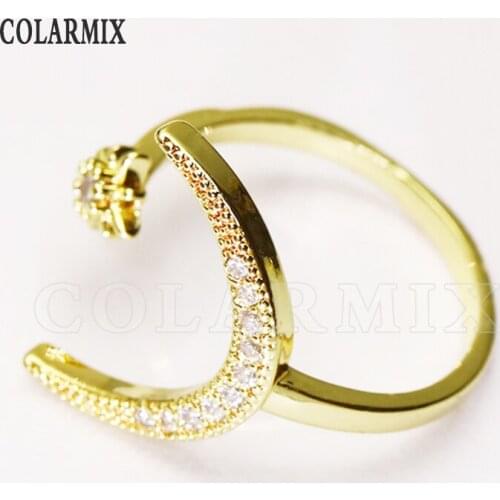 8 Pcs Fashion Moon&star Open jewelry rings jewelry Rings jewelry rings Gift for women jewelry Gift 51353