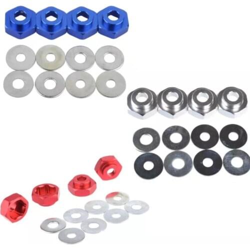 RC Aluminum 12MM to 17MM Wheel rim Hex Adapters for 1/10 RC On Road Car Buggy Truck