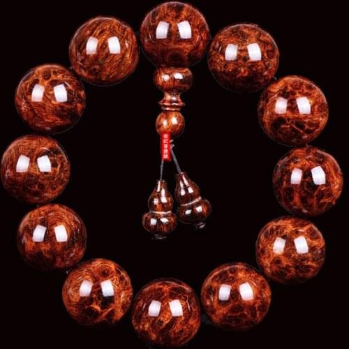 Authentic Hainan Huanghua Pear Hand-string Gall Tumor 2.0 Ghost Face and Ghost Eye Scar Old Pear Bead Bracelet for Men and Women