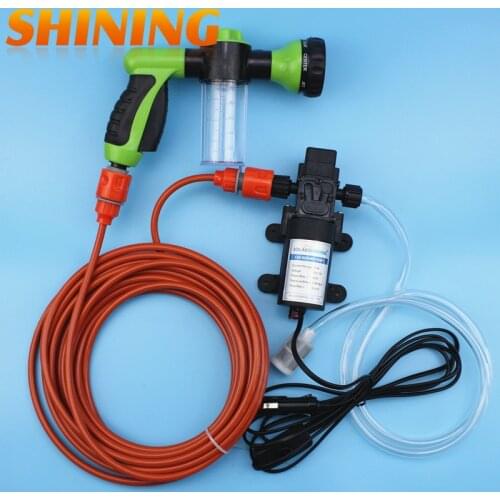 Free Shipping 12V 60W Car Wash Device Car Washing Machine Cleaning Pump High Pressure Water Pump dual silentLavador de coches