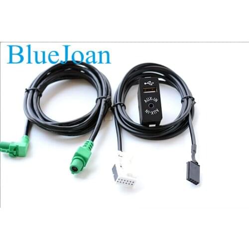 Free shipping BlueJoan GPS Navigation cable USB AUX in Plug Socket Harness Adapter for BMW E39 E46 E38 E53 X5 Z4 E70 Car radio
