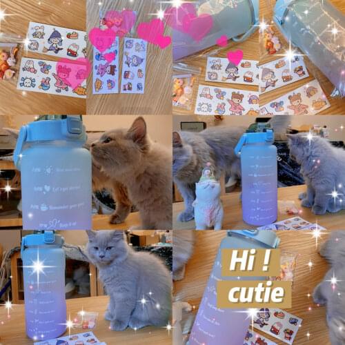 Gradient Fitness Big Water Bottle Summer Portable 2000ml Scale Big Water Cup 2 Liters Super Large Capacity Cup Plastic