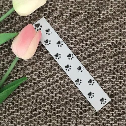 DIY Metal Cutting Dies Love Paw Print Bottom Plate Pattern Scrapbooking Embossing Album Paper Card Making Craft Decoration