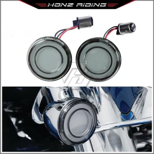 For Harley Touring Dyna 2002-2017 Sportster XL 2002-2021 Motorcycle 1157 Bullet Style LED Front Turn Signal Conversions