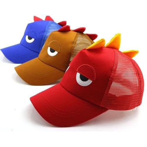 Cotton Cartoon dinosaur breathable Baseball Cap Adjustable Snapback Hats for children boys and girls 101