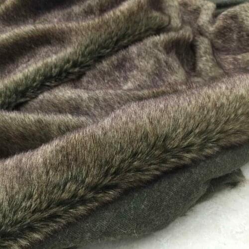 Good tip Brown Faux Fur Fabric Immitate Rabit Fur 2CM Long Hairy Soft Warm Plush Fur Fabric DIY Fur Collar Clothing Outerwear