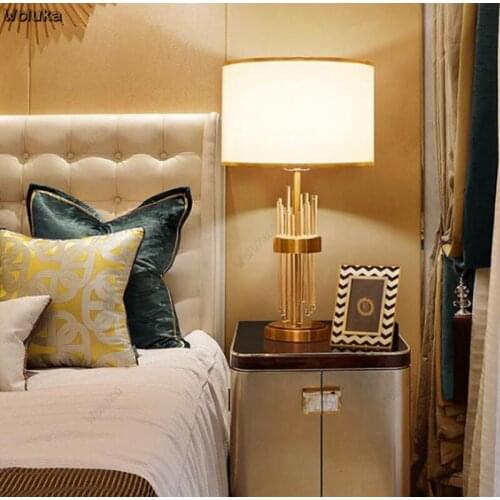 Crystal table lamp bedroom bedside table lamp model room soft decoration Nordic living room warm table light CD50 W07