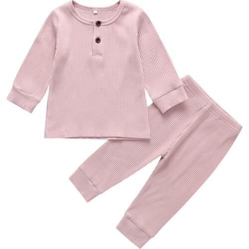 6M-3Years Toddler Newborn Baby Boy Girl Clothes Set Soft Knitted Long Sleeve Tops Pants Outfits Autumn Spring Baby Costumes