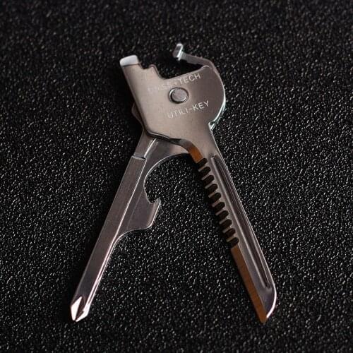 Outdoor EDC Multi-function Key chain Knife Screwdriver Bottle Opener For Self defense Camping Hiking Support Dropshipping