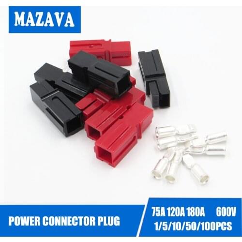 Power Connector Plug Red Black 1/5/10/50/100pcs 75A 120A 180A 600V pp75 PP120 PP180 PowerBank Contacts ForCar Solar Caravan Boat