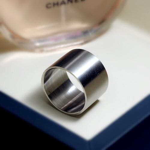 MANGOPIE18MM Titanium Steel Finger Rings For Men and Women Personalized Ring Customize Ring Engraved Ring Custom Photo Ring