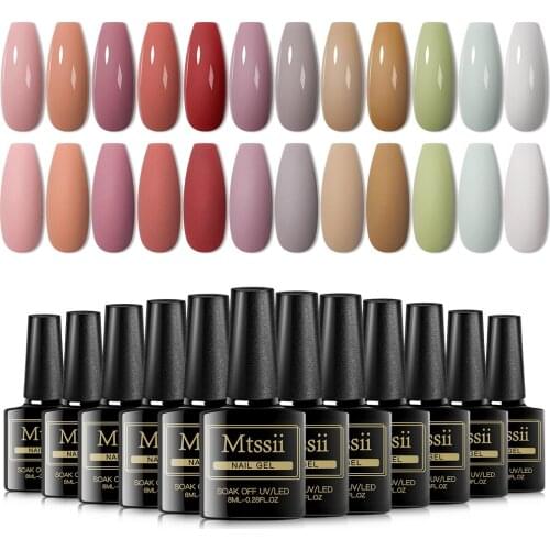 Mtssii Gel Polish Set Semi Permanent Primer Top Coat 8ml Varnish Gel Nail Art Manicure Gel Lak Polishes Nails