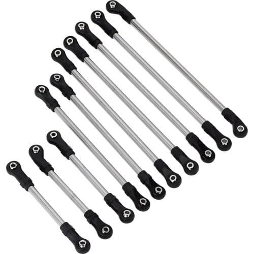 Stainless Steel Unassembled Link&Plastic Rod End 313MM 324MM Wheelbase for 1:10 Scale RC Crawler Car Traxxas TRX4 TRX-4 TRX6