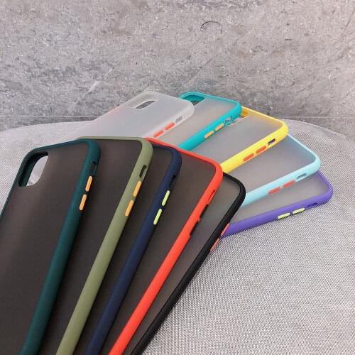 Variety of colors Anti-knock Case for Iphone 11 11pro max XS XR XS MAX 6 6S 7 8 Plus SE matte Transparent phone protective cover