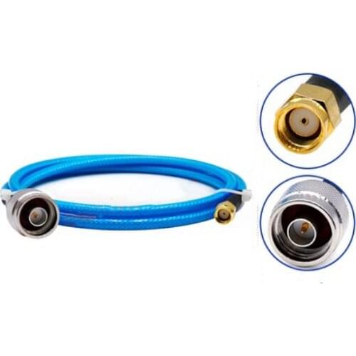 RG142 Double Shielded N Male To RP-SMA Male RF Coaxial Low Loss Cable 50ohm Blue Soft