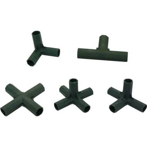 Gardening Lawn Stakes Edging Corner Connectors Suitable for 16mm Plant Stakes Connecting Joints 3 Pcs